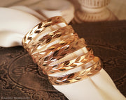 Vintage "Laurel" 14K Gold Bangles