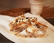 Vintage "Laurel" 14K Gold Bangles