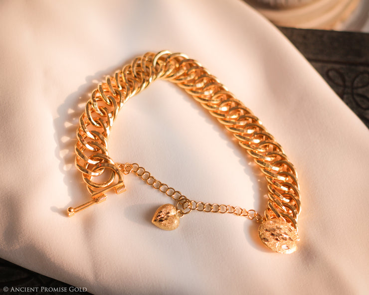 24k Gold Cuff 24k Gold Bracelet Gold Bangle Recycled Gold Bangle Chunky Gold  Bracelet Rustic Gold Bangle 